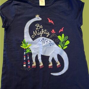 Gymboree Blue and Green Short Sleeve Tee with Dinosaur Design